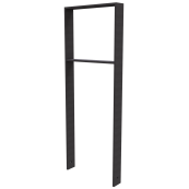 Lean-on hoop of flat bar steel | 80 x 12 mm | with cross bar | total width: 450 mm | hot-dip galvanized and coated DB 703